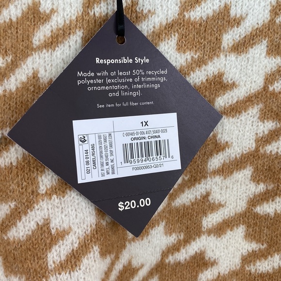 NWT Ava & Viv Houndstooth Sweater - Picture 5 of 9